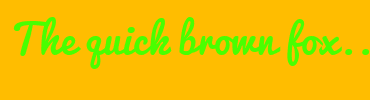 Image with Font Color 49FF00 and Background Color FFBD00